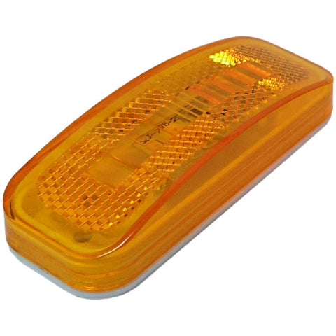 4" X 1 1/2" Amber Surface Mount LED Clearance/Marker Light 2 Wire W/Reflex Lens V-725-A