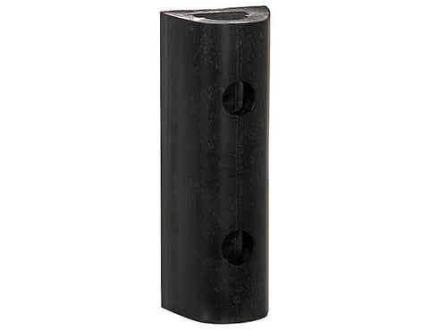 6" Rectangle Rubber Bumper W/Radius 2-1/2" x 1-7/8"
