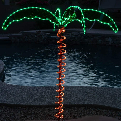 Green LongLife 7-Feet Decorative Lighted Palm Tree