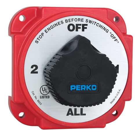 PERKO Heavy Duty Battery Selector Switch w/Alternator Field Disconnect