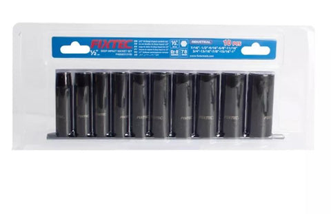 10pc 1/2" Drive Deep Impact Socket SAE (FHDS031310S)