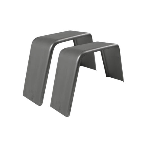 Smooth Steel | Flat Top Fender | 28"L x 8"W x 10"H | for Single Axle Trailer | 2 Pack of Fenders Kit