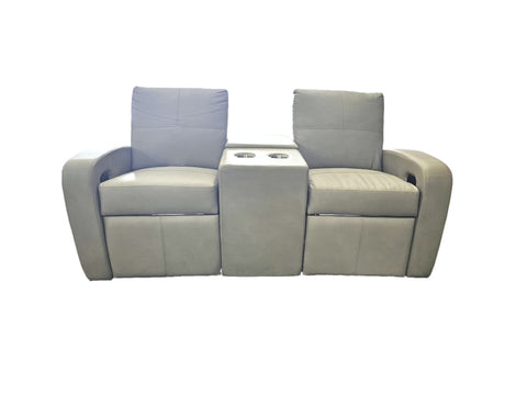 Raedon Home Theater Couch 74" Tatem Chalk- Sunguard Beige Thread (#21)