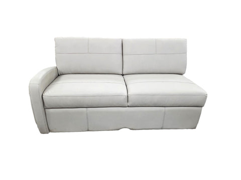Raedon Jacknife Ensemble Tri-Fold Couch W/Drawer (One Arm) 68" Tatem Chalk- Sunguard Beige Thread (#30)