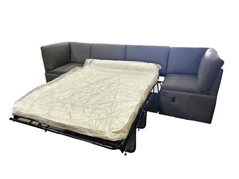 Raedon Double Pull-out Sofa 3 Piece Set 117"x 61" Stucco Meteor- Sunguard Beige Thread (#40)