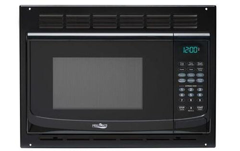 High Pointe EM925AWW-B RV Black Microwave Oven with Turn Table 1.0CF W/Trim Kit
