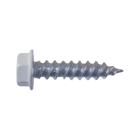 8 X 1 1/4 Colonial White #8 Hex Washer Head Screw 1000PC (012-TR1000CO 8 X 1-1/4)