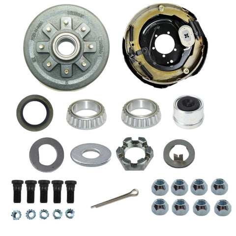 7000# Brake Drum 8-6.5 9/16" Studs & 12" x 2" Brake Assembly (Kit) - RH