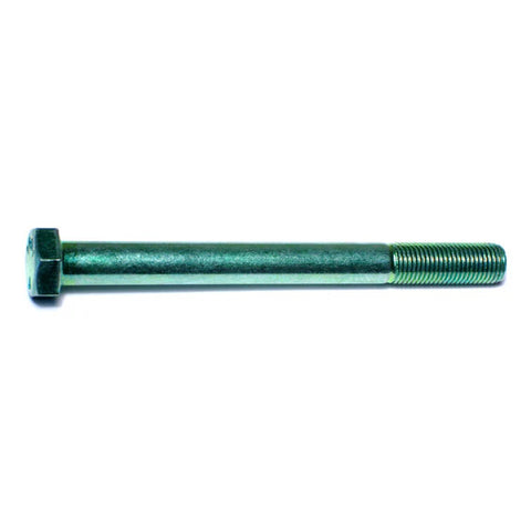 3/8"-24 x 4" Green Rinsed Zinc Hex Cap Screws (1lb Bag) (06186)