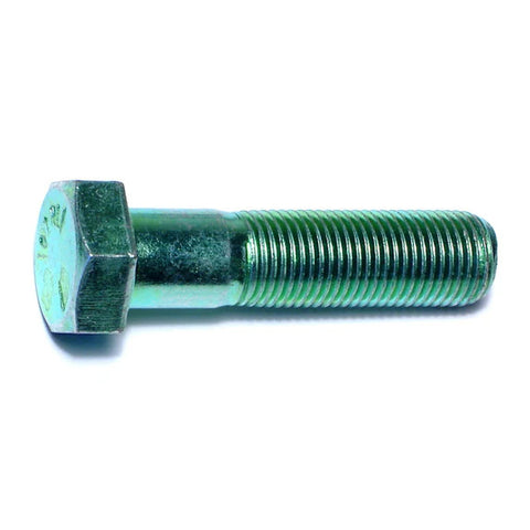 1/2"-20 x 2"L Green Rinsed Zinc Hex Cap Screws (1 lb Bag) (06198)