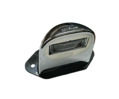 Optronics Chrome License Plate Light with Black Backing Plate