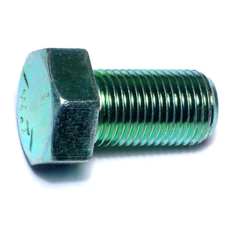9/16"-18 x 1" Green Rinsed Zinc Hex Cap Screws (1 lb Bag) (06203)