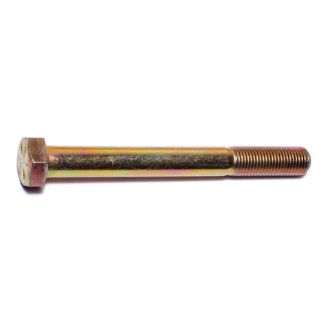 3/8"-24 x 3-1/2"L Yellow Zinc Hex Cap Screws (1 lb Bag) (00866)