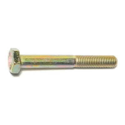 1/4"-28 x 2"L Yellow Zinc Hex Cap Screws (1 lb Bag) (81965)