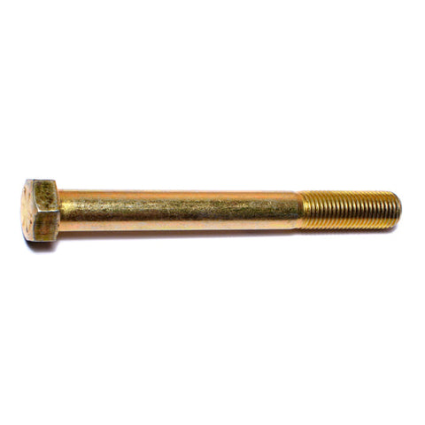 7/16"-20 x 4" Yellow Zinc Hex Cap Screws (1lb Bag) (81997)