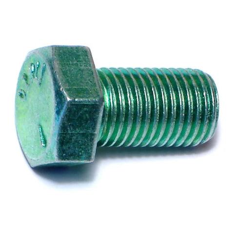 7/16"-20 x 3/4"L Green Rinsed Zinc Hex Cap Screws (1 lb Bag) (06187)