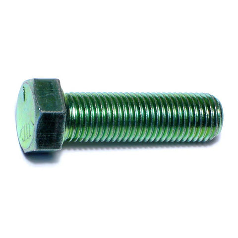 7/16"-20 x 1-1/2"L Green Rinsed Zinc Hex Cap Screws (1 lb Bag) (06189)