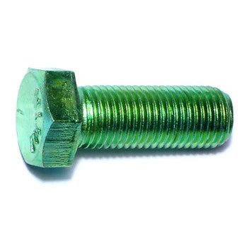 3/8"-24 x 1" Green Rinsed Zinc Hex Cap Screws (1 lb Bag) (06180)