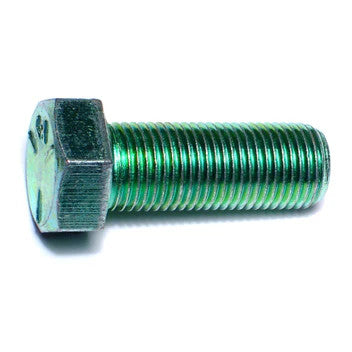 9/16"-18 x 1-1/2" Green Rinsed Zinc Hex Cap Screws (1lb Bag) (06204)