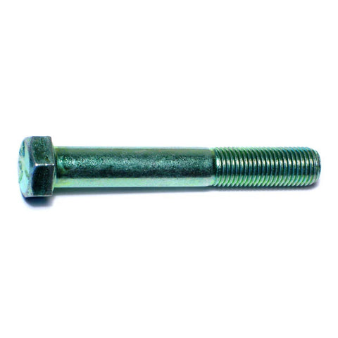 7/16"-20 x 3" Green Rinsed Zinc Hex Cap Screws (1lb Bag) (06192)
