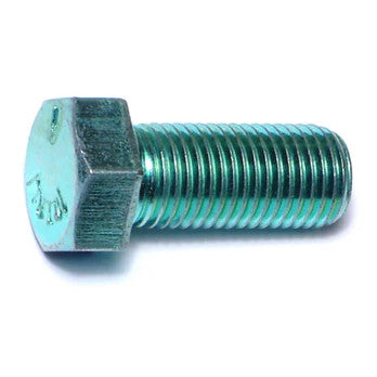 7/16"-20 x 1"L Green Rinsed Zinc Hex Cap Screws (1 lb Bag) (06188)