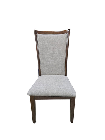 High Back Wood Dinette chair w/Light Cloth Seat & Back (Storage Seat)