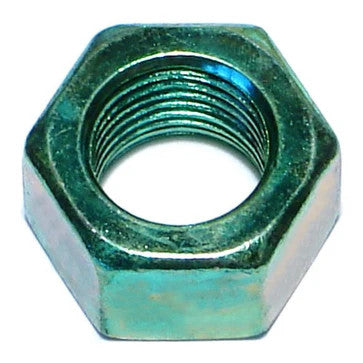 1/2"-20 Green Rinsed Zinc Plated Grade 5 Hex Nuts (Pack of 10) (06221)