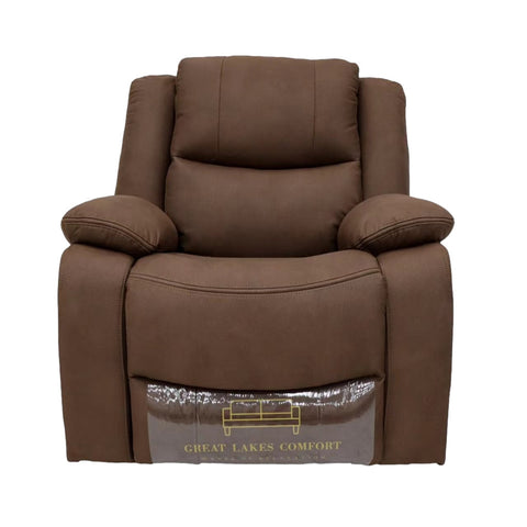 Great Lakes Comfort® Boston Series - Swivel, Rock & Recliner- RV Wall Hugger  - Manual - Cappuccino