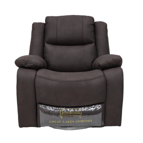 Great Lakes Comfort® Boston Series - Swivel, Rock & Recliner- RV Wall Hugger  - Manual - Chocolate