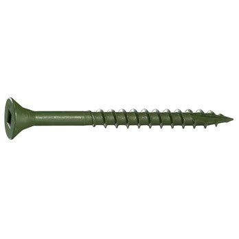 #7 x 2" Green XL1500 Coated Steel Square Drive Bugle Head Deckselect Deck Screws 1 LB (09381)