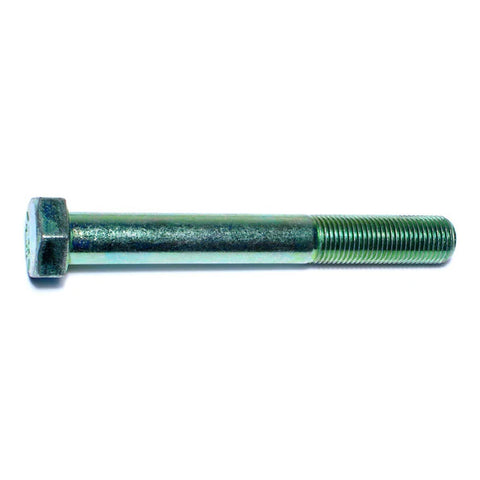 1/2"-20 x 4"L Green Rinsed Zinc Hex Cap Screws (Pack of 4) (06202)