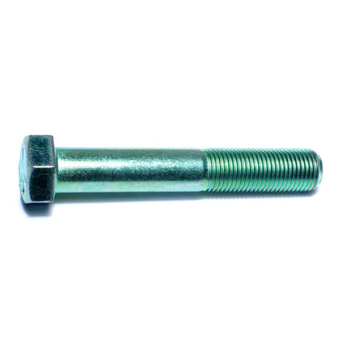 9/16"-18 x 3-1/2" Green Rinsed Zinc Hex Cap Screws (4 Pack) (06208)