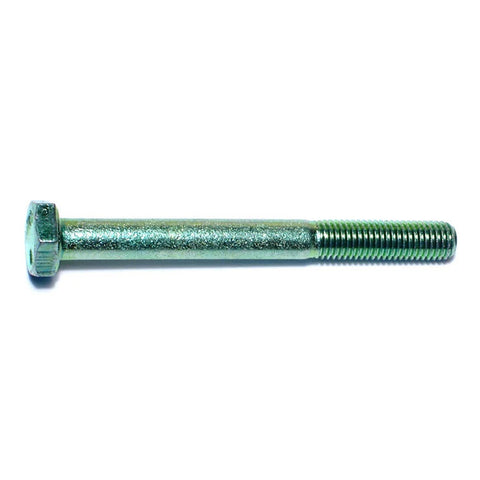 1/4"-28 x 2-1/2"L Green Rinsed Zinc Hex Cap Screws (1 lb Bag) (06167)