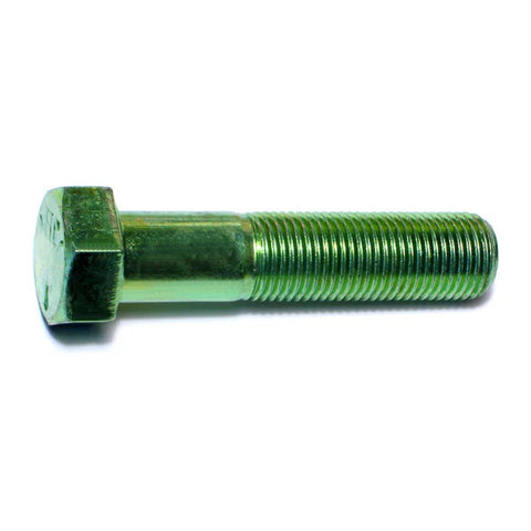 9/16"-18 x 2-1/2" Green Rinsed Zinc Hex Cap Screws (1lb Bag) (06206)