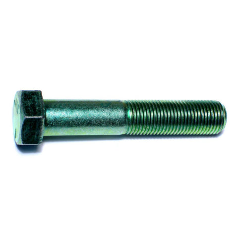 9/16"-18 x 3" Green Rinsed Zinc Hex Cap Screws (5 Pack) (06207)