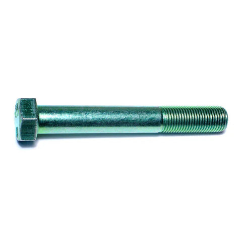9/16"-18 x 4" Green Rinsed Zinc Hex Cap Screws (4 Pack) (06209)