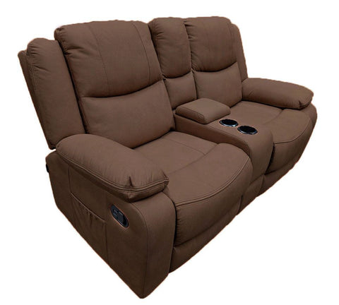 Great Lakes Comfort® Boston Series - Manual Theatre Couch - RV Wall Hugger - 67" Cappuccino