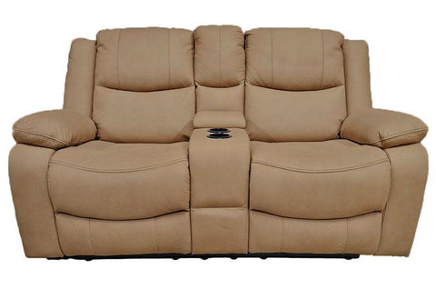 Great Lakes Comfort® Boston Series - Manual Theatre Couch - RV Wall Hugger - 67" Sand