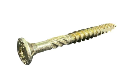 #12 x 2-1/2" Zinc Plated Steel Star Drive Interior Nibs Bugle Head Wood Screws (11862)