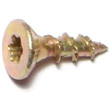 #6 x 1/2" Yellow Zinc Star Drive Multipurpose Interior Wood Screws (11849)