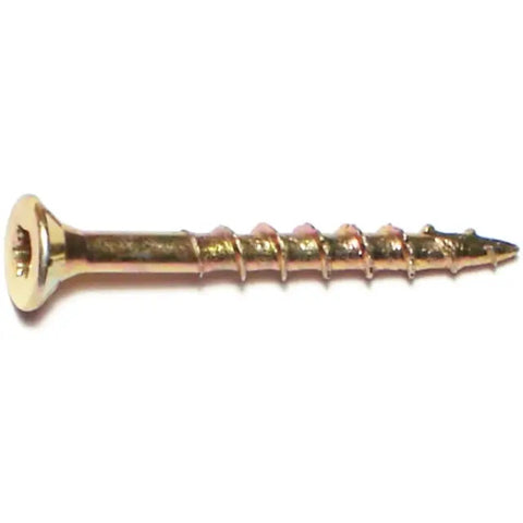 #6 x 1-1/4" Yellow Zinc Star Drive Multipurpose Interior Wood Screws (11852)