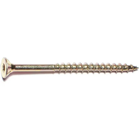 #12 x 3" Yellow Zinc Star Drive Multipurpose Interior Wood Screws (11863)