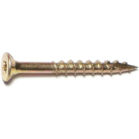 #8 x 1-1/2" Yellow Zinc Star Drive Multipurpose Interior Wood Screws (11855)