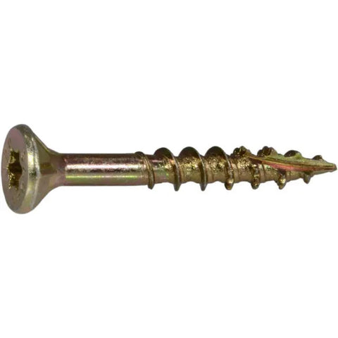 #8 x 1-1/4" Yellow Zinc Star Drive Multipurpose Interior Wood Screws (11854)