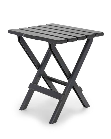 Adirondack Style Quick-Folding Plastic Table - Large - Charcoal  (51885)