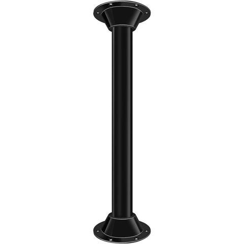 27.5" Black Steel Stationary Table Leg Tapered Bottom W/ 2 Standard Bases Black