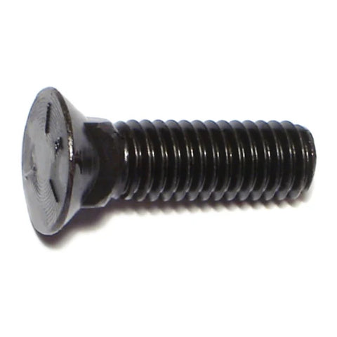 3/8"-16 x 1-1/4" Plain Grade 5 Steel Flat Head Plow Bolts (1 lb Bag) (01226)