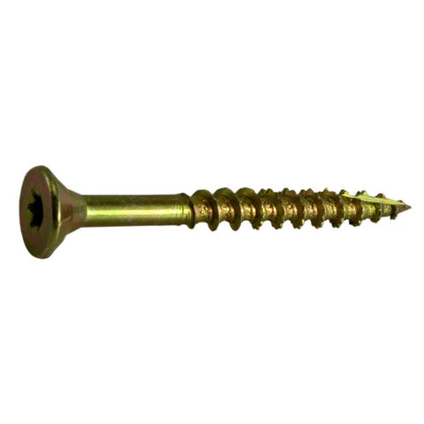 #12 x 2-1/4" Zinc Plated Steel Star Drive Interior Nibs Bugle Head Wood Screws (24111)