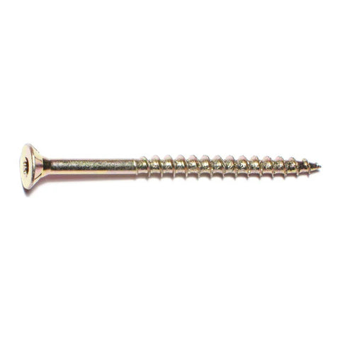 #12 x 3" Zinc Plated Steel Star Drive Interior Nibs Bugle Head Wood Screws (24113)