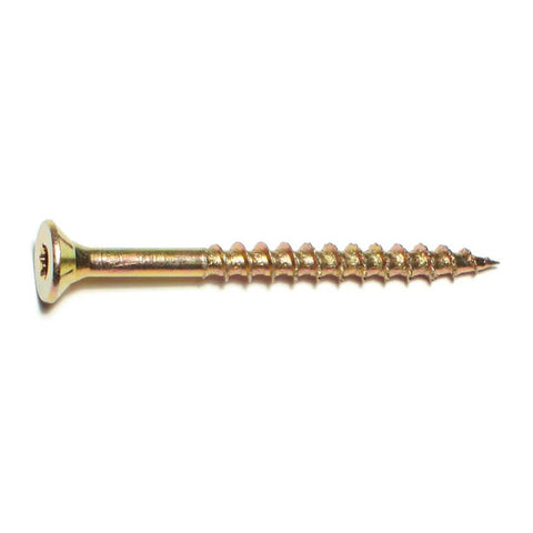 #12 x 2-1/2" Zinc Plated Steel Star Drive Interior Nibs Bugle Head Wood Screws (24112)
